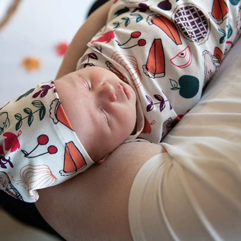 D0AF 2 Pcs Newborn Printing Receiving Blanket+Beanie Hat Set Baby Infants Swaddle Wrap Knotted Bonnet Kit Shower Gifts
D0AF 2 Pcs Newborn Printing Receiving Blanket+Beanie Hat Set Baby Infants Swaddle Wrap Knotted Bonnet Kit Shower Gifts