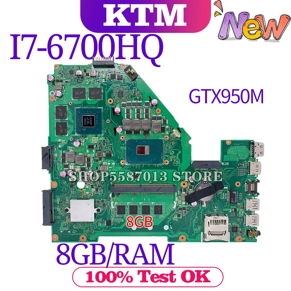 Материнская плата A550V для ноутбуков ASUS FH5900V X550VX X550VQ X550VXK FZ50V FX50V материнская 100%