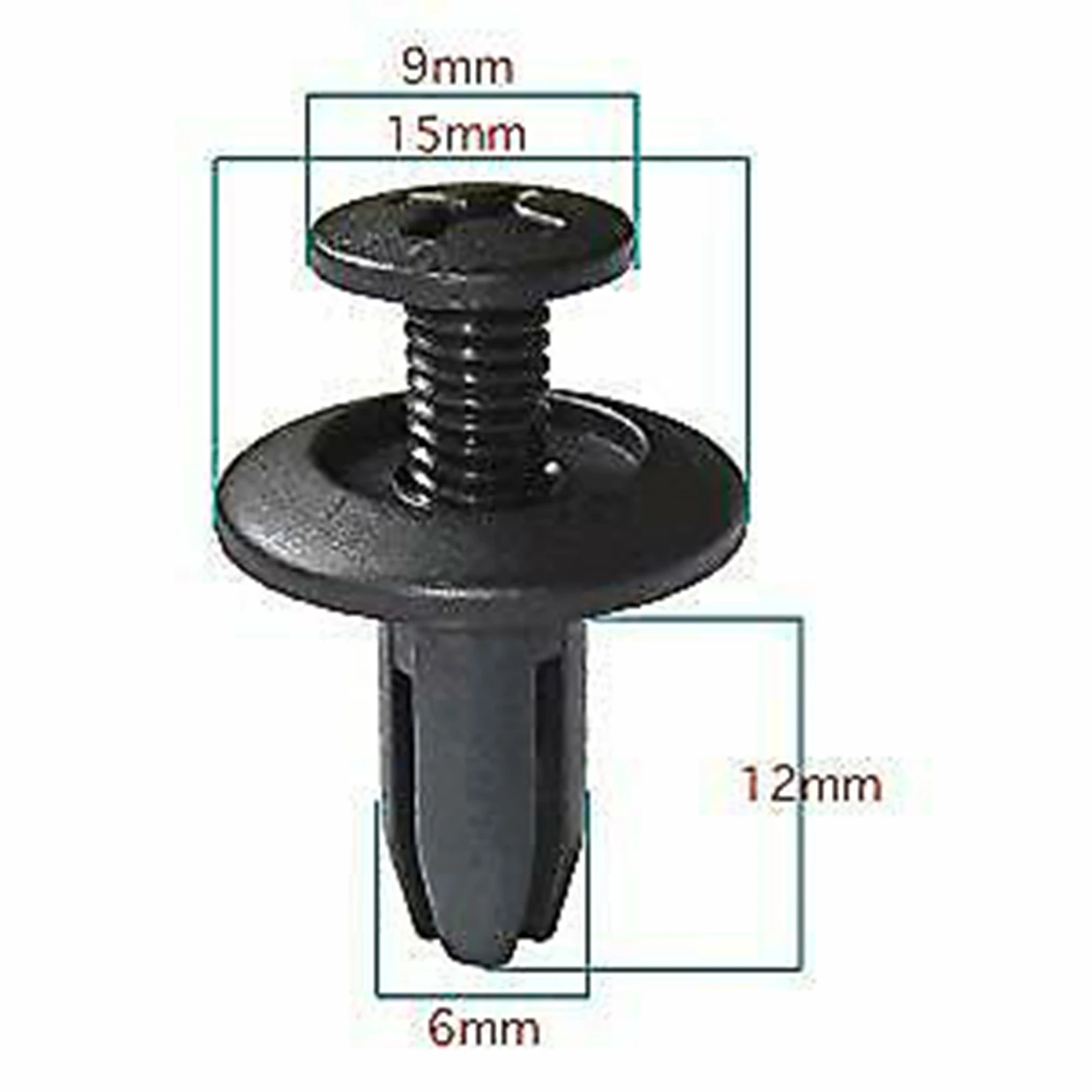50/100 Pcs Black 6mm 8mm Car Plastic Rivet Fairing Clips For Honda Yamaha Suzuki Kawasaki Available 2 Size Universal Fitment 
50/100 Pcs Black 6mm 8mm Car Plastic Rivet Fairing Clips For Honda Yamaha Suzuki Kawasaki Available 2 Size Universal Fitment