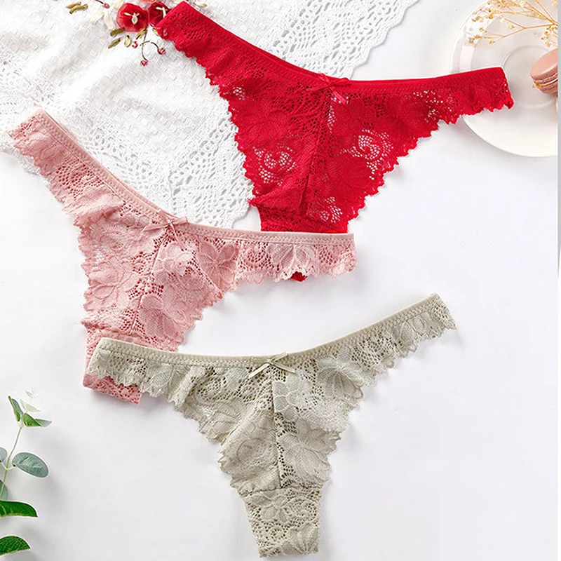 Sexy Lace Thong Low Waist Lace Transparent Panties Women Hollow Out Breathable G String Briefs Bow Underwear Lingerie
Sexy Lace Thong Low Waist Lace Transparent Panties Women Hollow Out Breathable G String Briefs Bow Underwear Lingerie