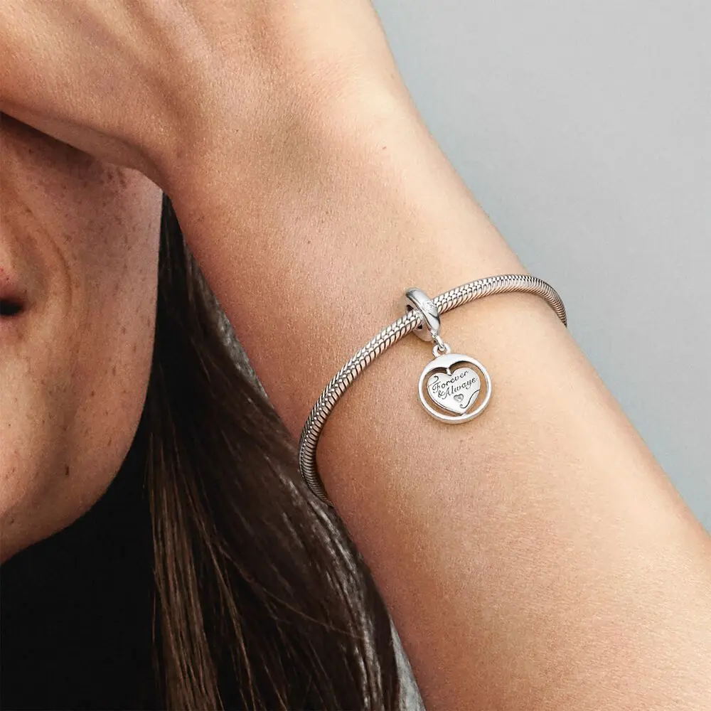 Volayer 925 Sterling Silver Spinning Forever & Always Soulmate Dangle Charm fit Original Pandora Bracelet for Women Jewelry Gift
Volayer 925 Sterling Silver Spinning Forever & Always Soulmate Dangle Charm fit Original Pandora Bracelet for Women Jewelry Gift