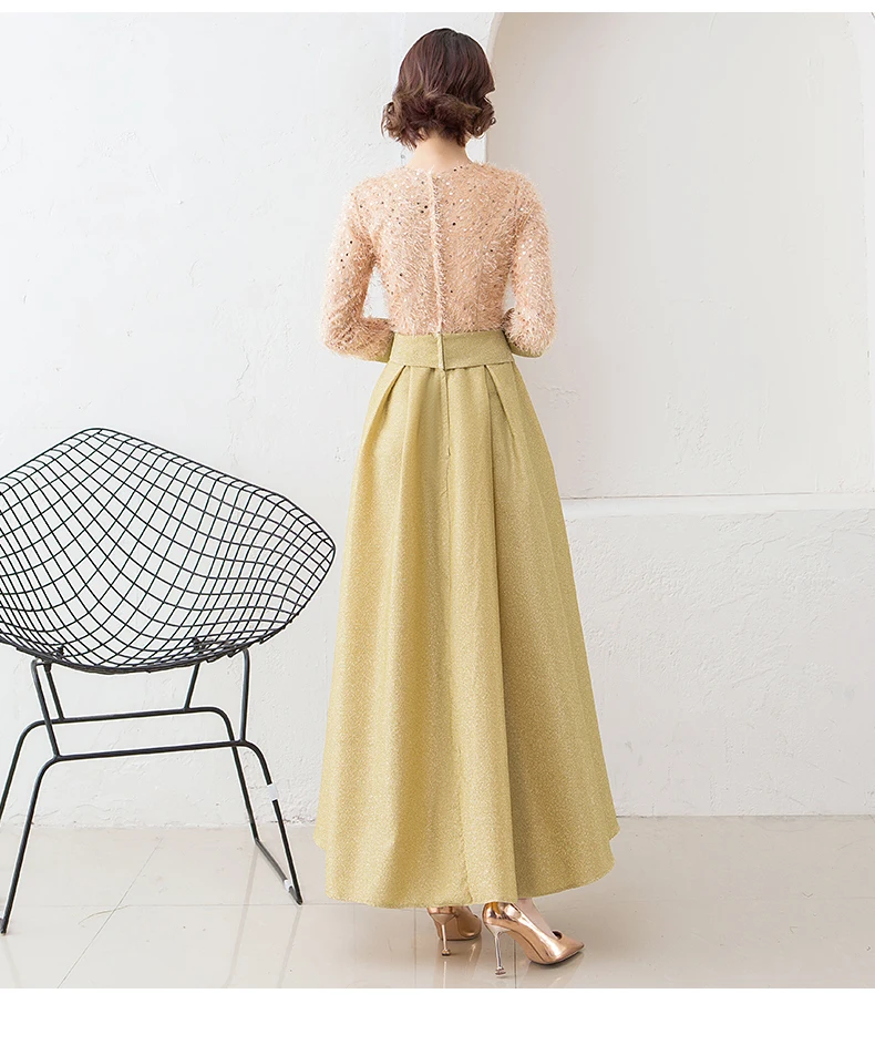 Women Long Evening Party Dress Elegant O-neck cheongsam dentelle Ladies Gold Sequins Woolen Dresses Over Size Cheongsam
Women Long Evening Party Dress Elegant O-neck cheongsam dentelle Ladies Gold Sequins Woolen Dresses Over Size Cheongsam