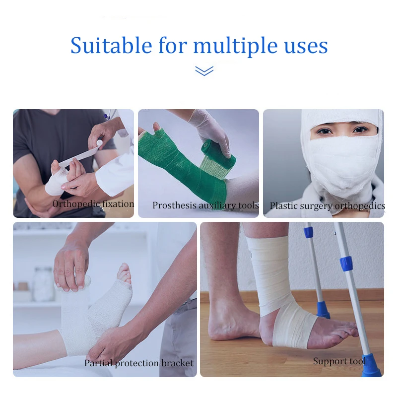 Medical Polyester Orthopedic Casting Tape Polymer Fixed Bandage Connect Splint Replace Plaster for Fracture Sprains Fixation
Medical Polyester Orthopedic Casting Tape Polymer Fixed Bandage Connect Splint Replace Plaster for Fracture Sprains Fixation