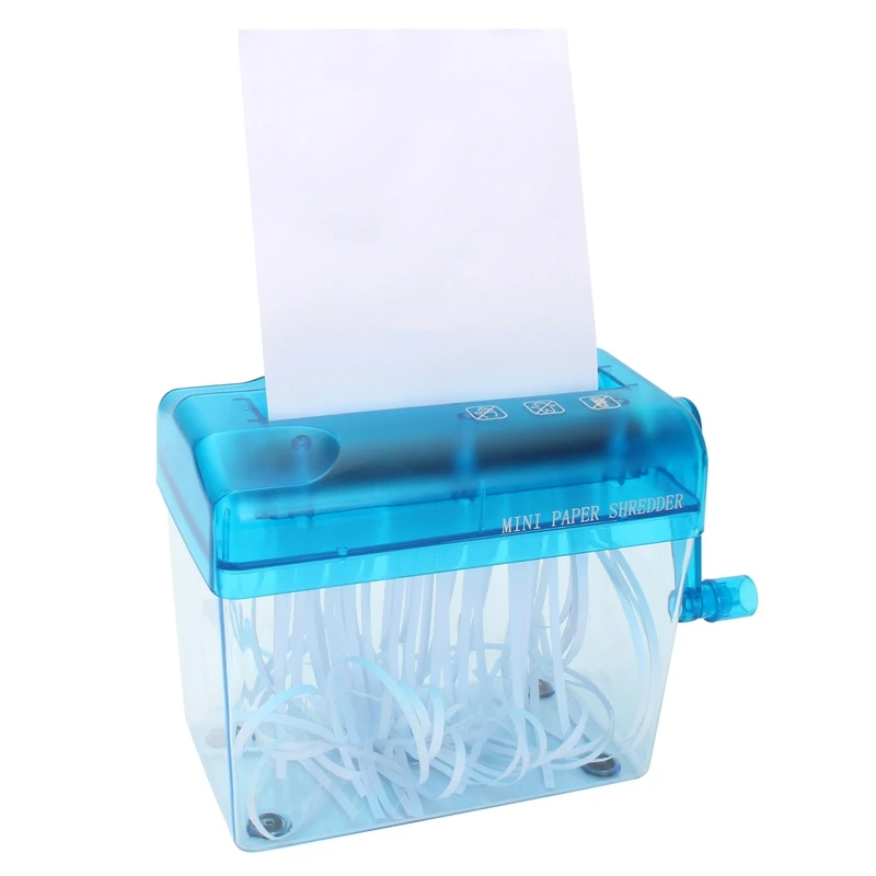 Mini Hand Crank Blue Shredder Crusher Destroyer Paper Documents Cutting Machine-scll Office Home Manual Paper Shredder
Mini Hand Crank Blue Shredder Crusher Destroyer Paper Documents Cutting Machine-scll Office Home Manual Paper Shredder