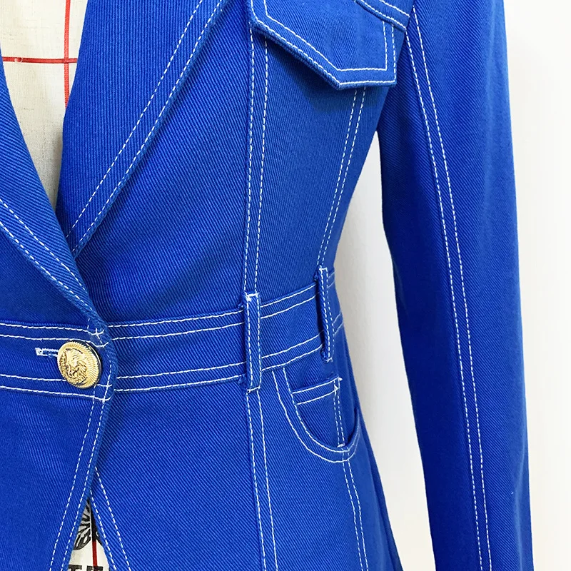 Sale Plus Size XL Women Runway Fashion Sexy Long Sleeve Single Button Winter Royal Blue Blazer Coat Designer Outwear Jacket Coat
Sale Plus Size XL Women Runway Fashion Sexy Long Sleeve Single Button Winter Royal Blue Blazer Coat Designer Outwear Jacket Coat