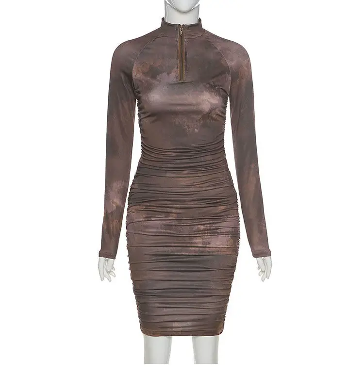 Women's Bodycon Dress 2021 Pleated Elegant Long Sleeve Party Dresses for Ladies Sexy Tight Female Clothing Evening Plus Size
Women's Bodycon Dress 2021 Pleated Elegant Long Sleeve Party Dresses for Ladies Sexy Tight Female Clothing Evening Plus Size