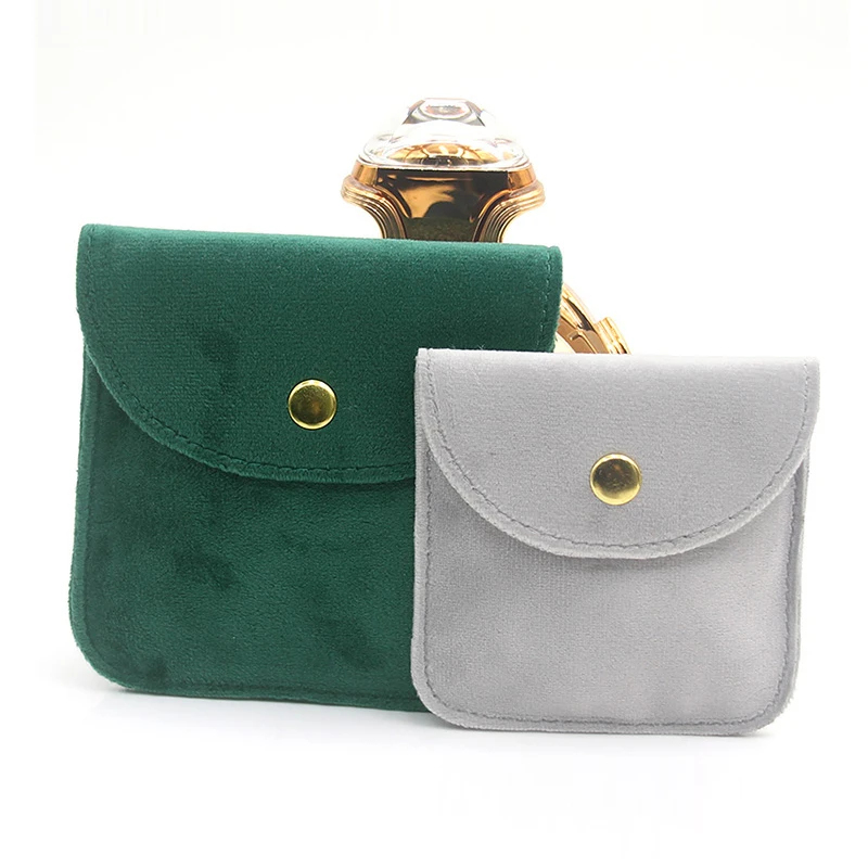 50 Pcs/Lot Jewelry Bag Velvet Buckle Wedding Candy Envelope Packaging Earring Beads Pouch Pocket