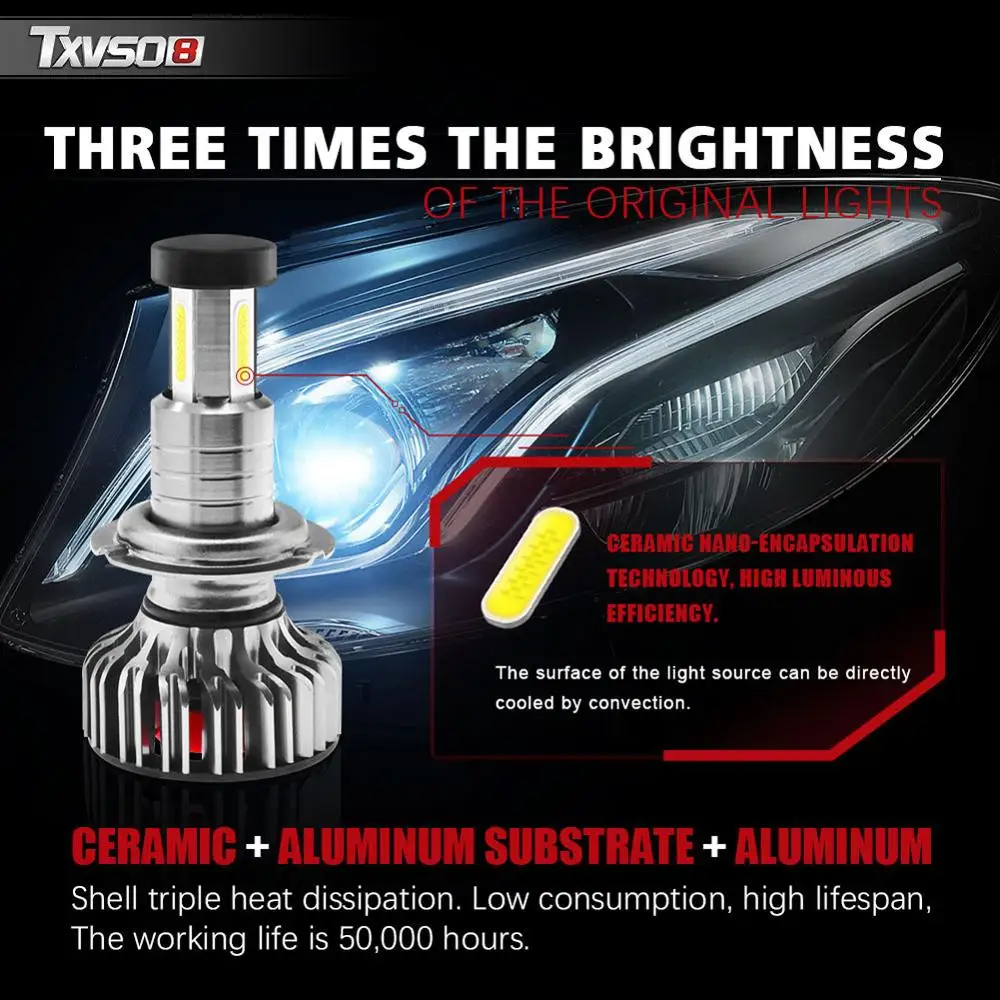 Car H7 LED Headlight Light Bulbs 12V 24V High Or Low Beam 10000LM 6000K Fog Light Lamp Drop Shipping
Car H7 LED Headlight Light Bulbs 12V 24V High Or Low Beam 10000LM 6000K Fog Light Lamp Drop Shipping
