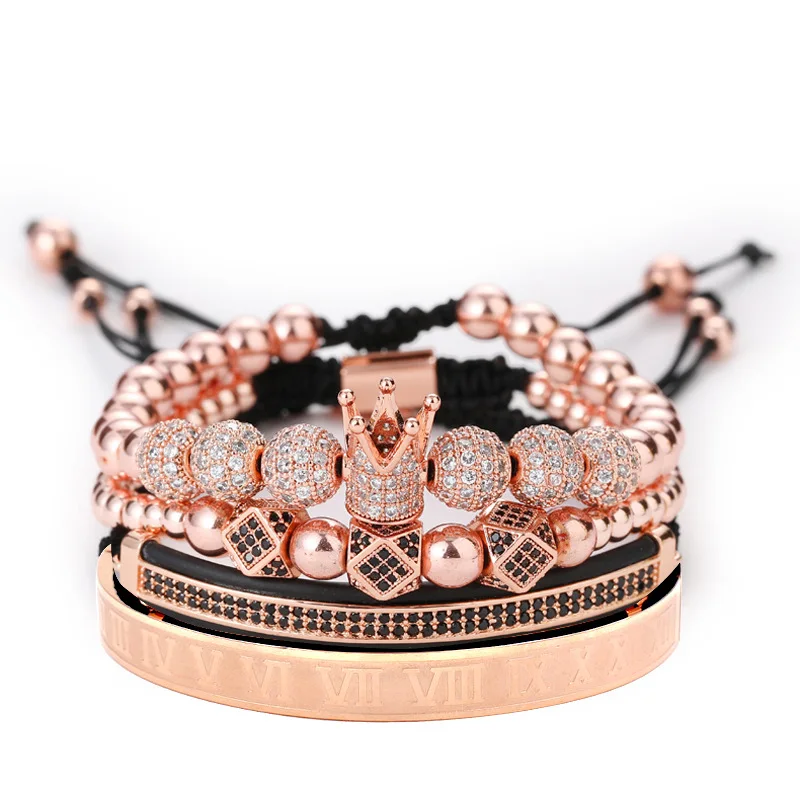 Crown King Bracelet Luxury Charm Bangle CZ Beads Zircon Fashion Bracelet Knitted Bracelet For Men Women Jewelry Gifts 
Crown King Bracelet Luxury Charm Bangle CZ Beads Zircon Fashion Bracelet Knitted Bracelet For Men Women Jewelry Gifts