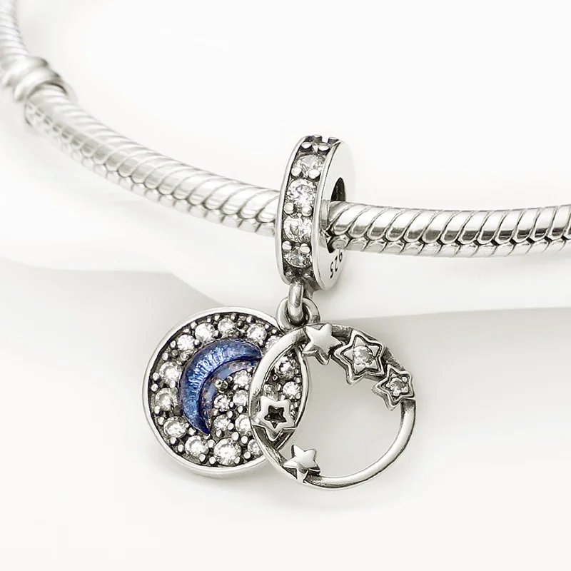2021 New Silver Fits Original Pandora Bracelet Necklace Disc Zircon Moon Pattern plata de ley Charms Bead Woman DIY Jewelry Gift
2021 New Silver Fits Original Pandora Bracelet Necklace Disc Zircon Moon Pattern plata de ley Charms Bead Woman DIY Jewelry Gift