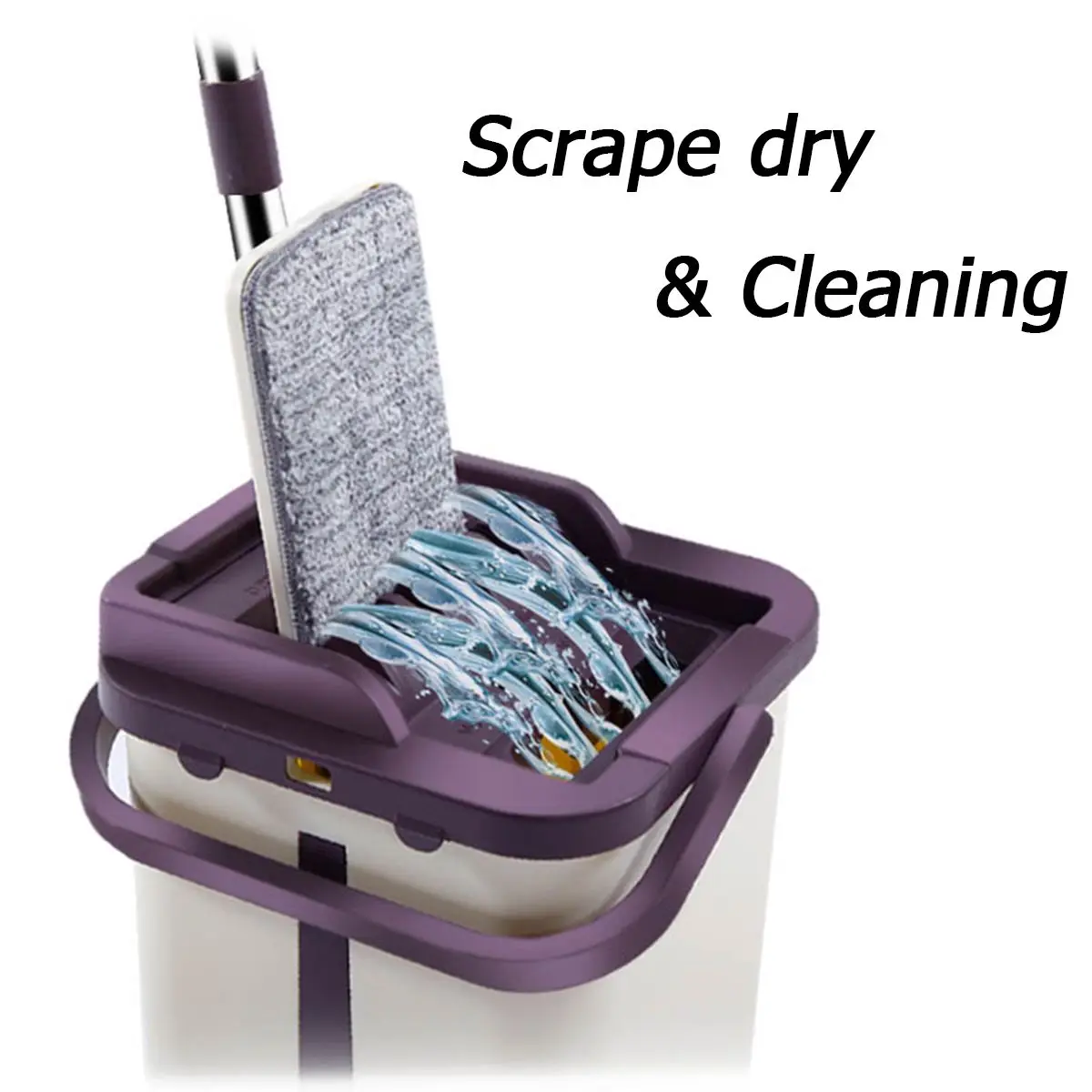 Flat Squeeze Mop and Bucket Hand Free Wringing Mop Magic Automatic Spin Floor Lazy Cleaning Mop With Microfiber Pads
Flat Squeeze Mop and Bucket Hand Free Wringing Mop Magic Automatic Spin Floor Lazy Cleaning Mop With Microfiber Pads