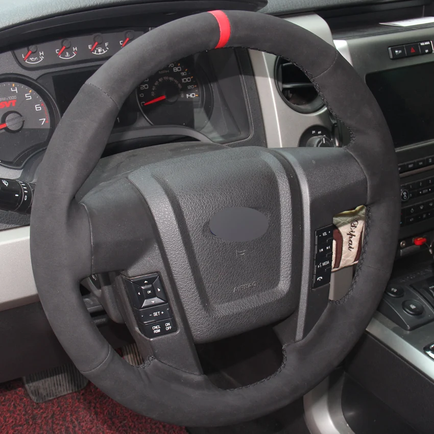 LQTENLEO Black Suede Leather DIY Car Steering Wheel Cover For Ford F150 F-150 2009-2014
LQTENLEO Black Suede Leather DIY Car Steering Wheel Cover For Ford F150 F-150 2009-2014