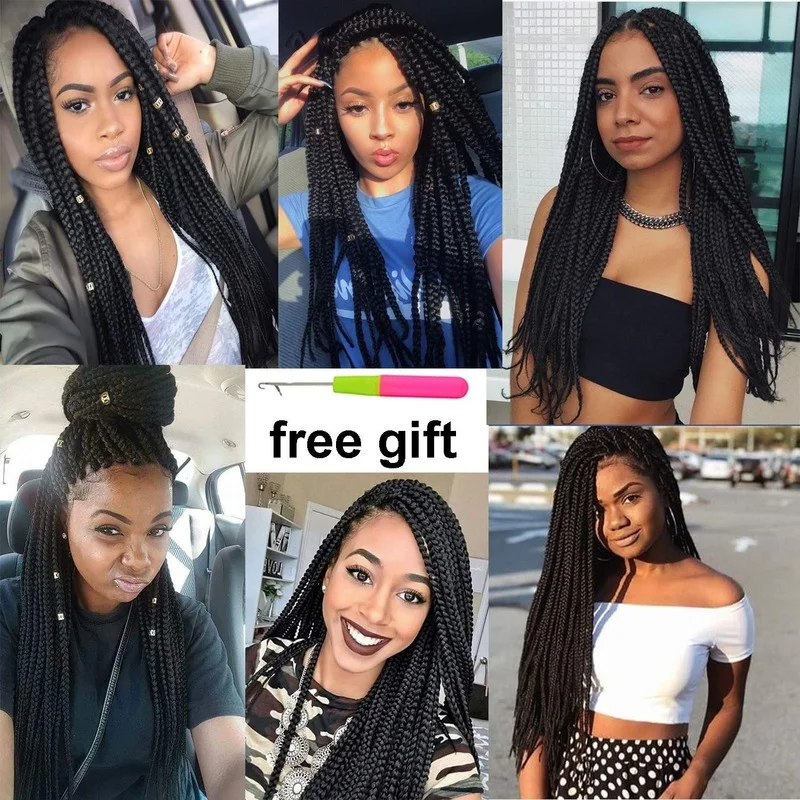 18Inch Goddess Box Braids Crochet Hair Prelooped Crochet Hair Crochet Braids Box Braid Crochet Hair for Black Women
18Inch Goddess Box Braids Crochet Hair Prelooped Crochet Hair Crochet Braids Box Braid Crochet Hair for Black Women