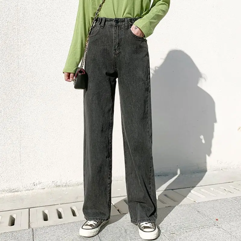 Women High Waist Baggy Jeans Wide Leg Casual Loose Denim Long Pants Harajuku Solid Color Spring Summer Streetwear with Pockets S
Women High Waist Baggy Jeans Wide Leg Casual Loose Denim Long Pants Harajuku Solid Color Spring Summer Streetwear with Pockets S