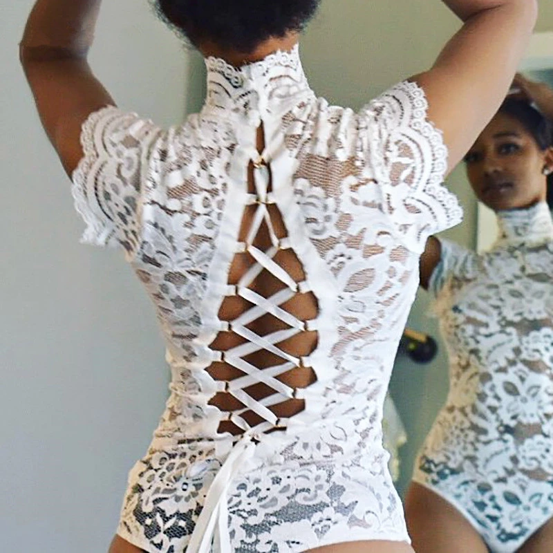 2022 Summer Sexy Women Slim White Bodysuit Lace Leotard Top Short Sleeve Jumpsuit Hollow Out Clubwear S-XL
2022 Summer Sexy Women Slim White Bodysuit Lace Leotard Top Short Sleeve Jumpsuit Hollow Out Clubwear S-XL