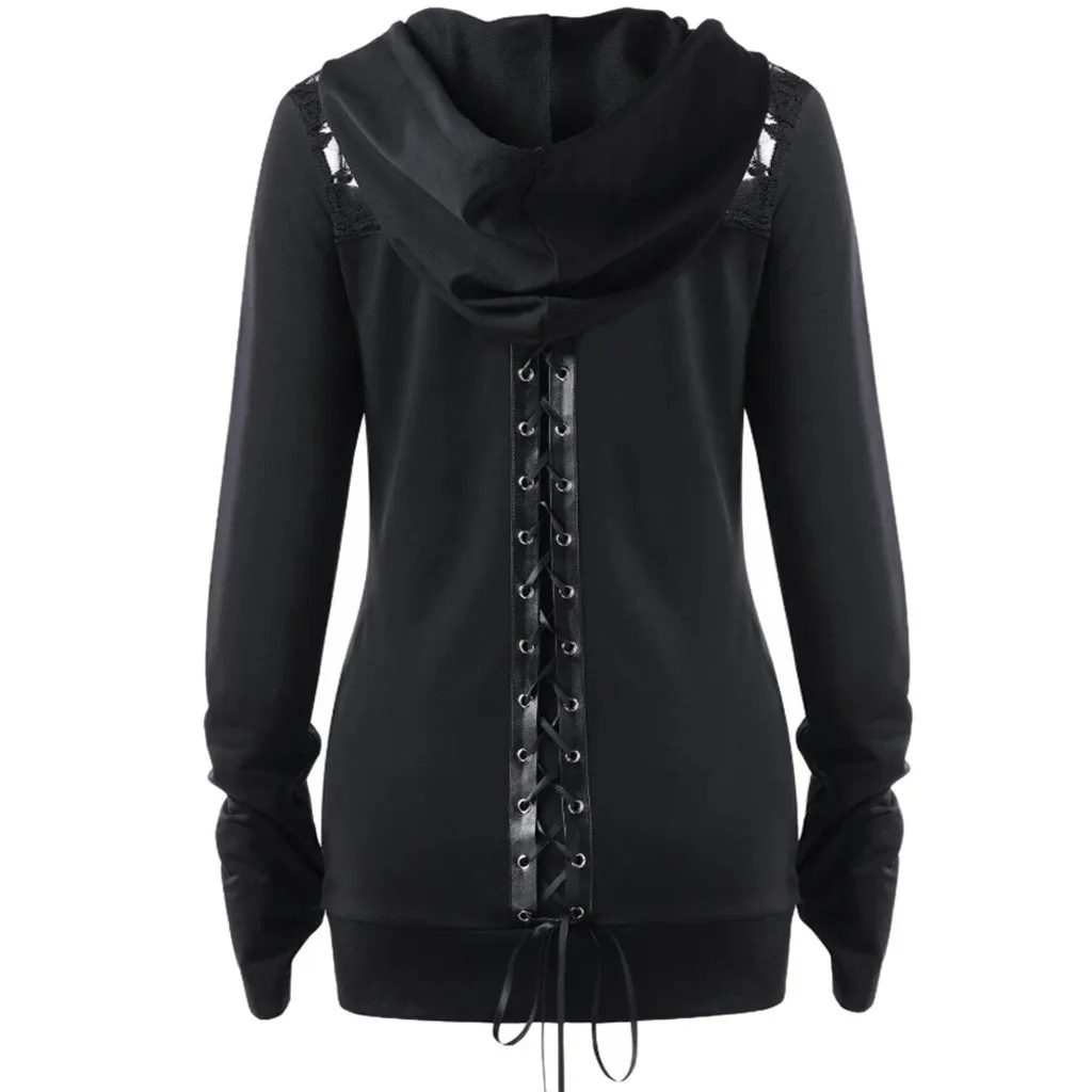 Women's Bandage Long Sleeve Casual Blouse Lace Up Back Zip Up Hoodie Sweatshirt Autumn Spring O Neck Pullover Hoodies
Women's Bandage Long Sleeve Casual Blouse Lace Up Back Zip Up Hoodie Sweatshirt Autumn Spring O Neck Pullover Hoodies
