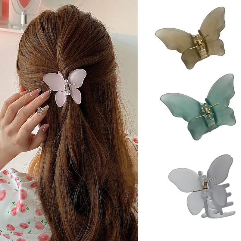 QCOOLJLY Mini Butterfly Hair Claw Back of Head Scrub Crab Clips Solid Simple Hair Clamps Acrylic Hair Accessories For Women
QCOOLJLY Mini Butterfly Hair Claw Back of Head Scrub Crab Clips Solid Simple Hair Clamps Acrylic Hair Accessories For Women