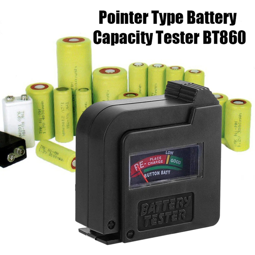 Battery Tester Checker BT860 Handheld Lightweight Universal Battery Voltage Tester Monitor for 1.5V/AA/AAA/9V Button Cell
Battery Tester Checker BT860 Handheld Lightweight Universal Battery Voltage Tester Monitor for 1.5V/AA/AAA/9V Button Cell