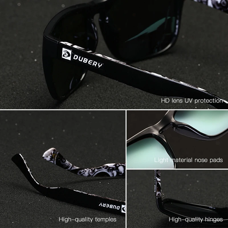 DUBERY Brand Square Driving Eyewear Men's Polarized Sunglasses Fashion Colors Designer Fishing Sun Goggles Travel Gafas De Sol
DUBERY Brand Square Driving Eyewear Men's Polarized Sunglasses Fashion Colors Designer Fishing Sun Goggles Travel Gafas De Sol