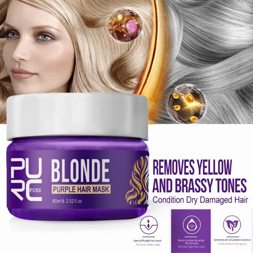Purple Hair Mask for Blonde, Platinum & Silver Hair Reduce Brassiness Hair Conditioner
Purple Hair Mask for Blonde, Platinum & Silver Hair Reduce Brassiness Hair Conditioner