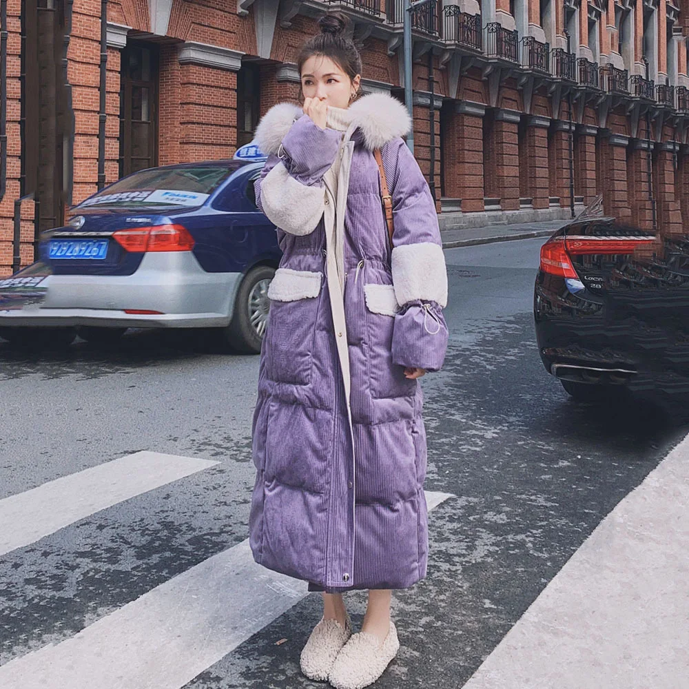 2021 Super long Winter Cotton Coat Woman Down Parkas Warm Big Fur Collar Hooded Jacket Womens Clothing Down Cotton Coats New
2021 Super long Winter Cotton Coat Woman Down Parkas Warm Big Fur Collar Hooded Jacket Womens Clothing Down Cotton Coats New