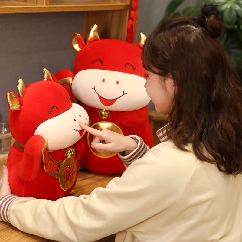 2021 Year Chinese Zodiac Red Ox Cattle Plush Toys Fortune Cow Mascot Plush Doll Stuffed For Child Kids Birthday/New Year Gift
2021 Year Chinese Zodiac Red Ox Cattle Plush Toys Fortune Cow Mascot Plush Doll Stuffed For Child Kids Birthday/New Year Gift