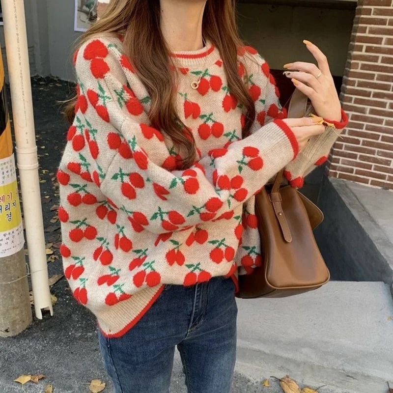 Korobov 2021 Autumn Winter New Women Embroidery Knit Pullovers Korean Long Sleeve Hit Color Patchwork Sweaters Women Jumper 
Korobov 2021 Autumn Winter New Women Embroidery Knit Pullovers Korean Long Sleeve Hit Color Patchwork Sweaters Women Jumper
