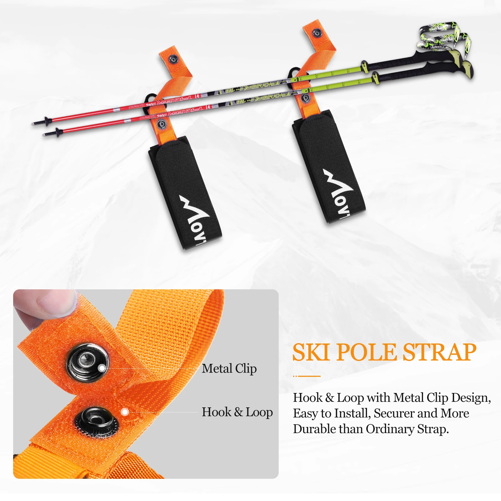 MOVTOTOP 2pcs Universal Snowboard Shoulder Straps Ski Fixing Belt Adjustable Snowboard Carrier 2pcs Skiing Shoes Straps (Orange)
MOVTOTOP 2pcs Universal Snowboard Shoulder Straps Ski Fixing Belt Adjustable Snowboard Carrier 2pcs Skiing Shoes Straps (Orange)