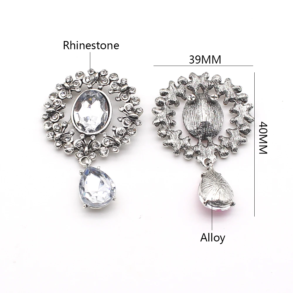 5Pcs 39*60MM Metal Alloy Rhinestone DIY Pendant Flower Handmade Sewing Pendant Buttons for Clothing Wedding Decortion Accessorie
5Pcs 39*60MM Metal Alloy Rhinestone DIY Pendant Flower Handmade Sewing Pendant Buttons for Clothing Wedding Decortion Accessorie