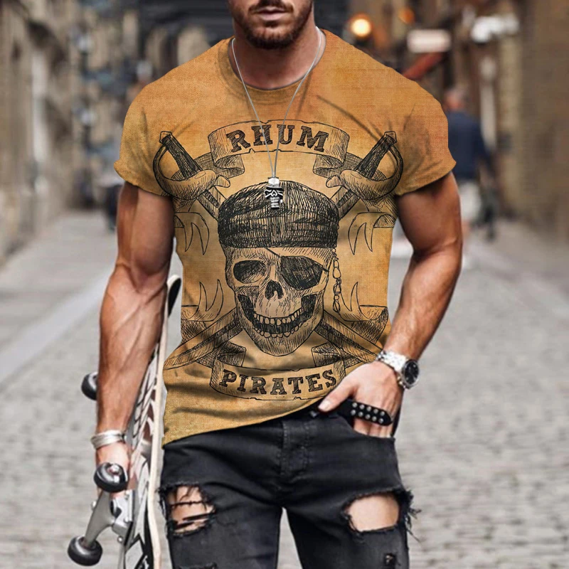 Nautical Map Compass Pirate Elements Men's T-Shirt Sailing Ocean 3D Printing Trend Retro Summer Short-Sleeved Clothing
Nautical Map Compass Pirate Elements Men's T-Shirt Sailing Ocean 3D Printing Trend Retro Summer Short-Sleeved Clothing