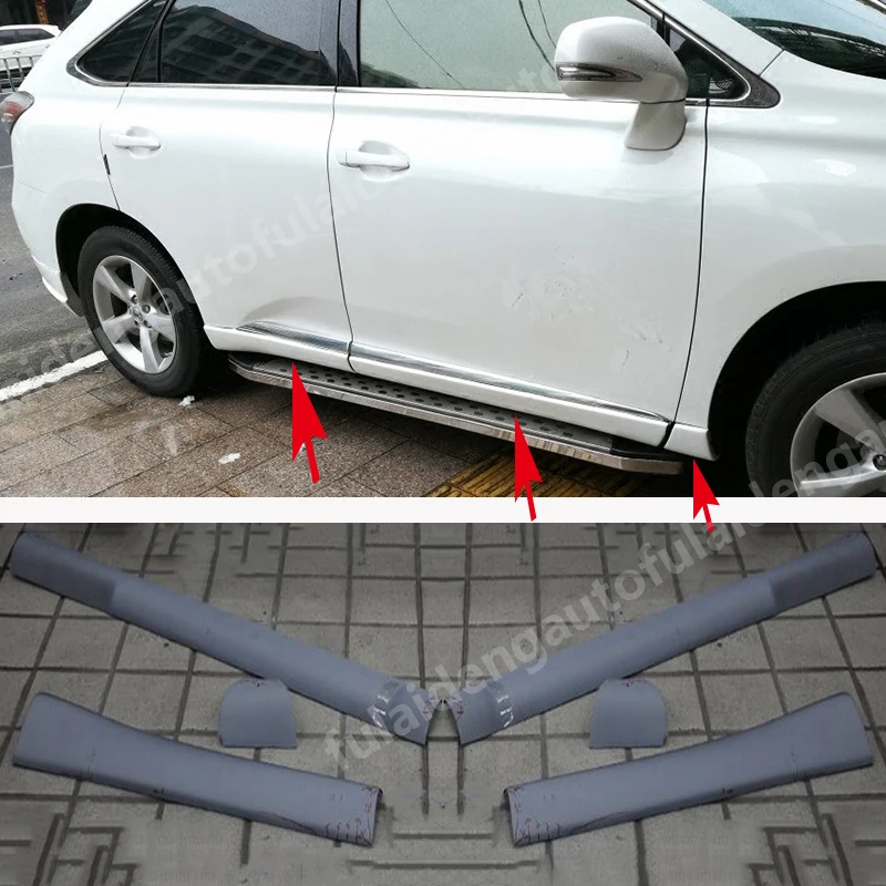 6 шт. для LEXUS RX350 RX450h 2013 2015 Неокрашенная боковая юбка удлинитель Бампер Комплект