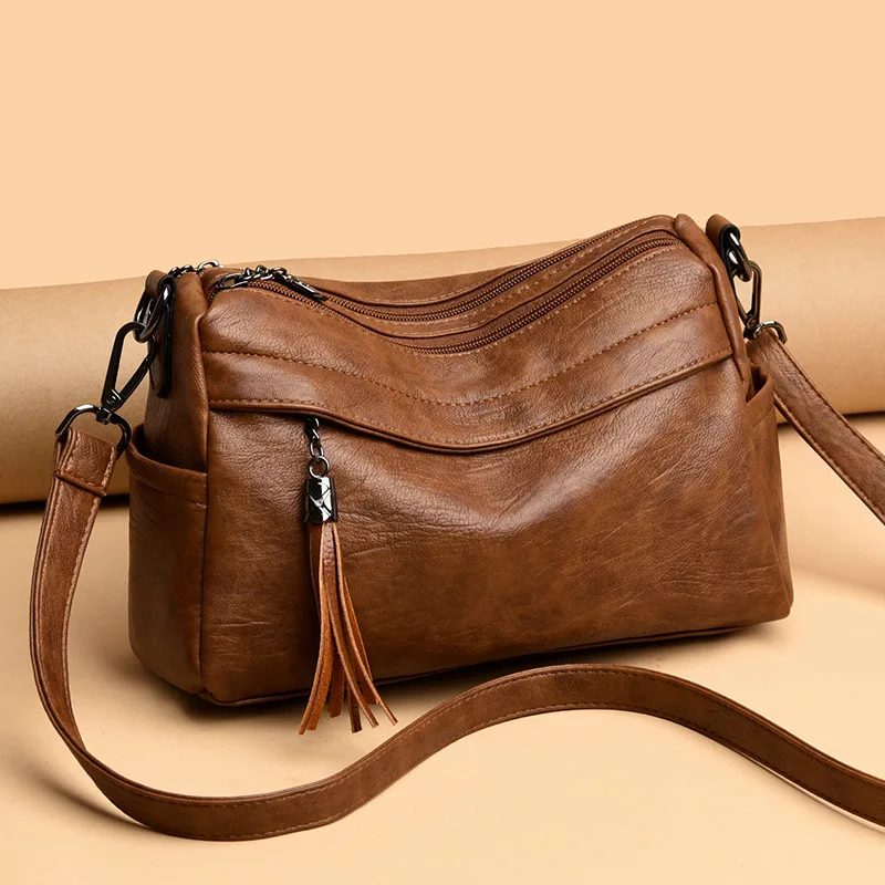 New Soft Leather Hobos Bags Ladies Fashion Tassel Genuine Leather Women's Handbags Casual Shoulder Bags For Women Messenger Bags
New Soft Leather Hobos Bags Ladies Fashion Tassel Genuine Leather Women's Handbags Casual Shoulder Bags For Women Messenger Bags