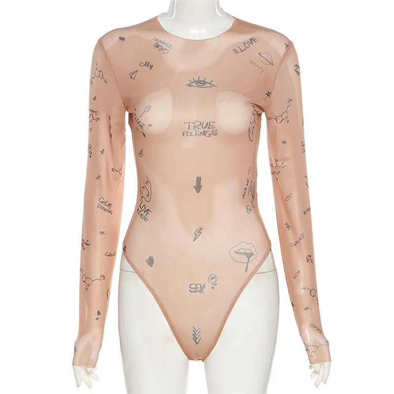 Women See Through Mesh Lingerie Bodysuit Bodystocking Slim High Cut Print Bodycon Teddies Sexy Catsuit Moto Rave Party Clubwear
Women See Through Mesh Lingerie Bodysuit Bodystocking Slim High Cut Print Bodycon Teddies Sexy Catsuit Moto Rave Party Clubwear