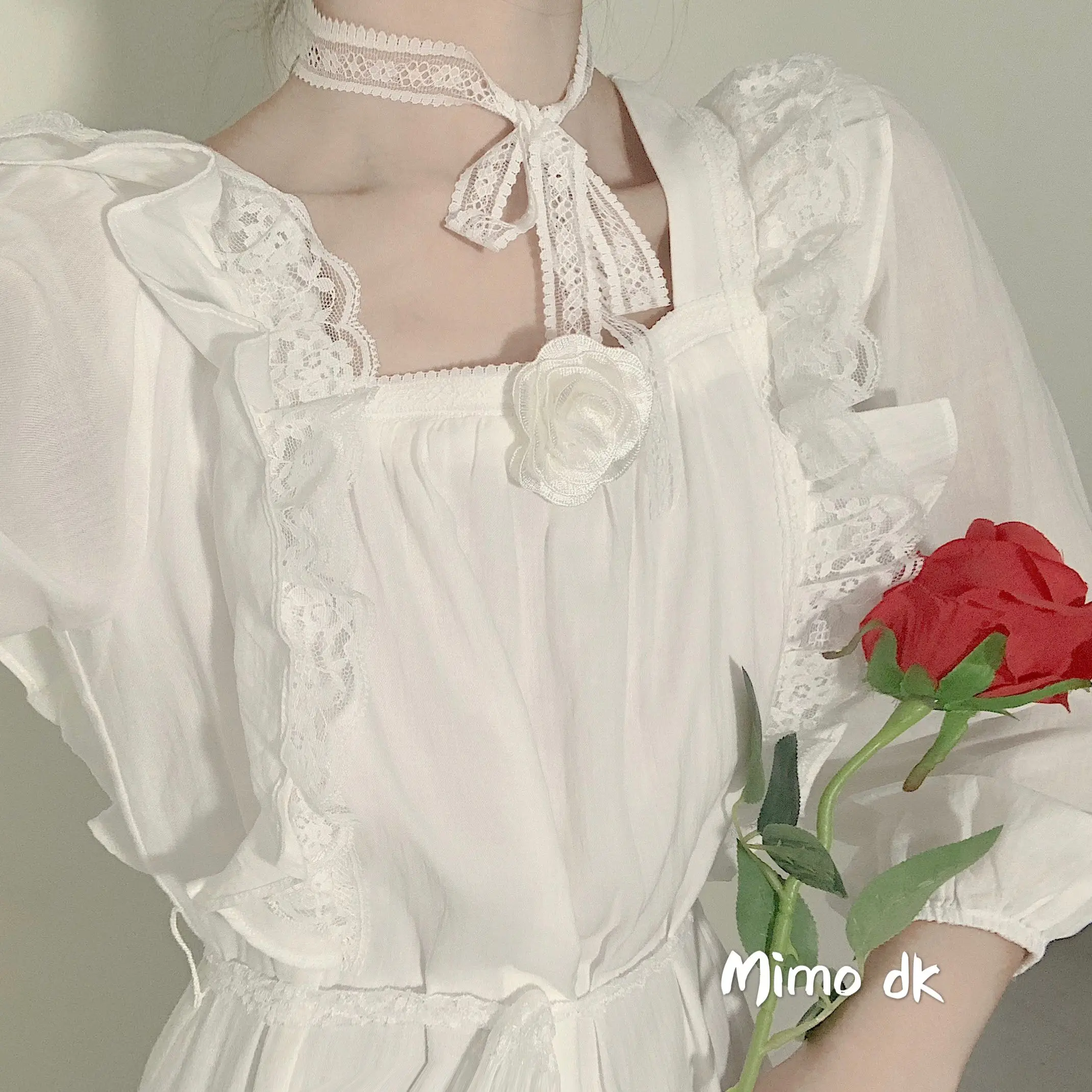 DressesMimo Slim White Dress Romantic Lace Fairy French Retro Dress Long Sleeve Loose and Idle Long Dress Akawaii Women clothes
DressesMimo Slim White Dress Romantic Lace Fairy French Retro Dress Long Sleeve Loose and Idle Long Dress Akawaii Women clothes
