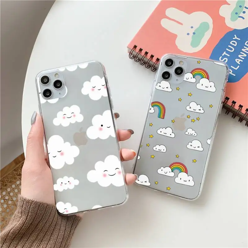 Cartoon clouds Phone Case Clear Transparent for iPhone 11 12 13 mini pro XS MAX 8 7 6 6S Plus X 5S SE XR 2020
Cartoon clouds Phone Case Clear Transparent for iPhone 11 12 13 mini pro XS MAX 8 7 6 6S Plus X 5S SE XR 2020