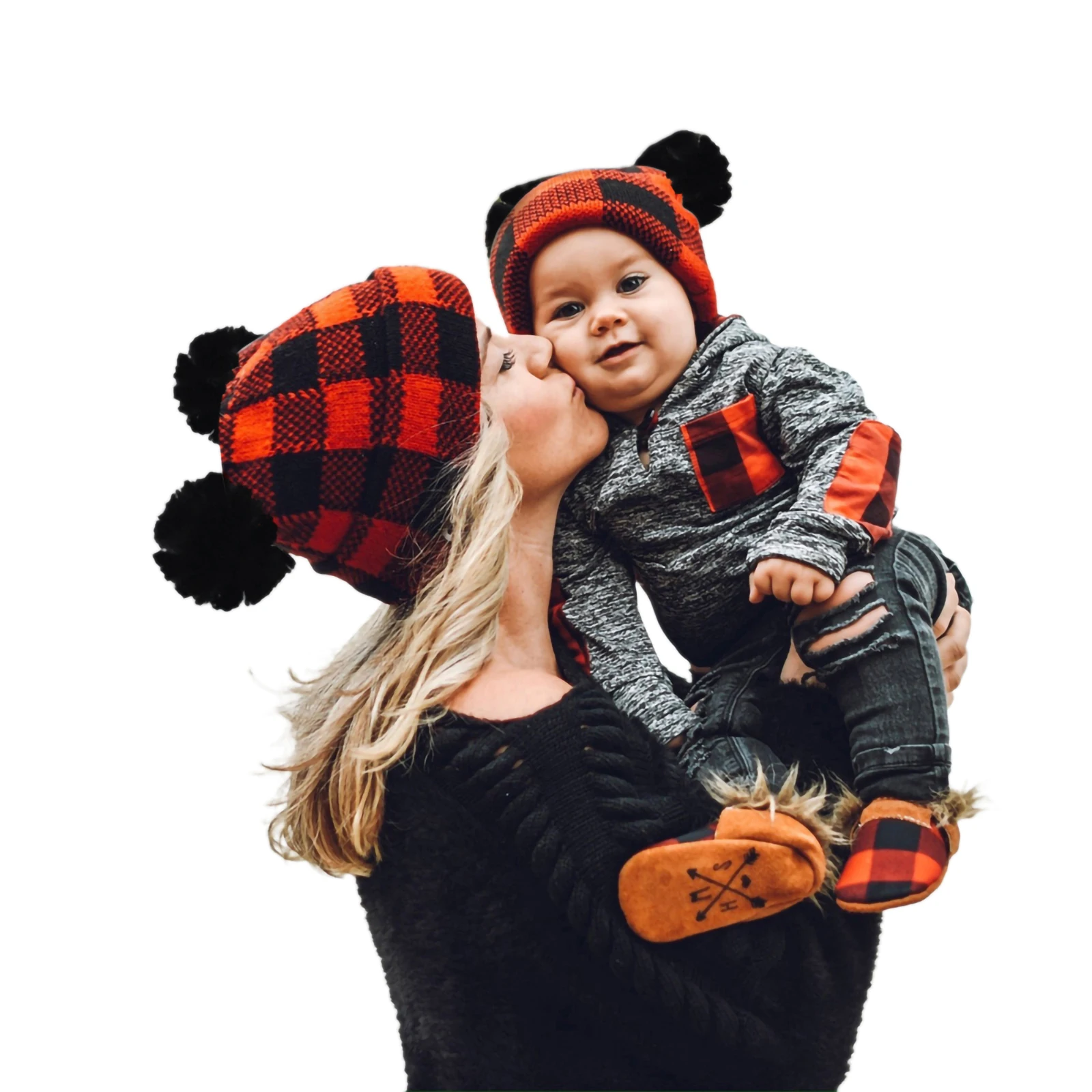 Autumn Winter Parent-child Knitted Hat Ladies Baby Color Matching/Plaid Pattern Plush Ball Decoration Windproof Warm Cap
Autumn Winter Parent-child Knitted Hat Ladies Baby Color Matching/Plaid Pattern Plush Ball Decoration Windproof Warm Cap