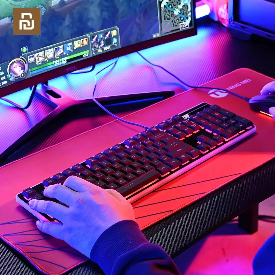 Проводная игровая клавиатура Xiaomi Youpin Ningmei с подсветкой GK21, пылезащитная и водонепроницаемая специальная игровая клавиша блокировки для Win ...
Проводная игровая клавиатура Xiaomi Youpin Ningmei с подсветкой GK21, пылезащитная и водонепроницаемая специальная игровая клавиша блокировки для Win ...