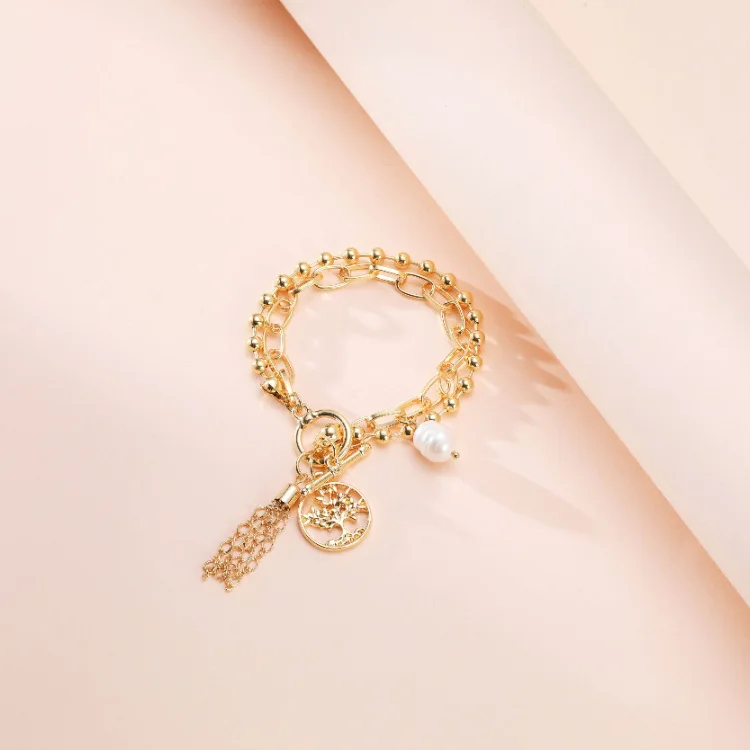 ORNAPEADIA Women's Bracelet for Women Small Round Bead Multilayer Alloy Pearl Pendant Jewelry OT Buckle Tree of Life Bracelet
ORNAPEADIA Women's Bracelet for Women Small Round Bead Multilayer Alloy Pearl Pendant Jewelry OT Buckle Tree of Life Bracelet