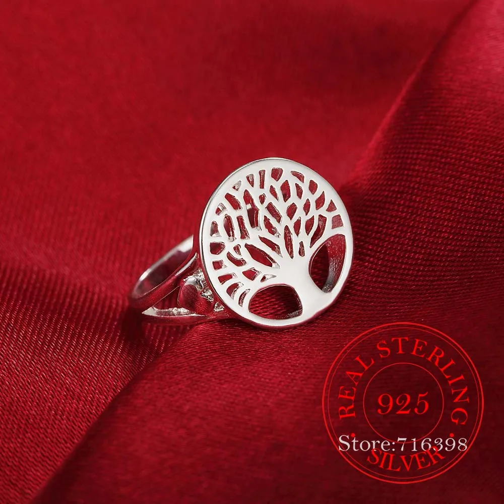 Оригинальные кольца из стерлингового серебра 2020 пробы с древом жизни