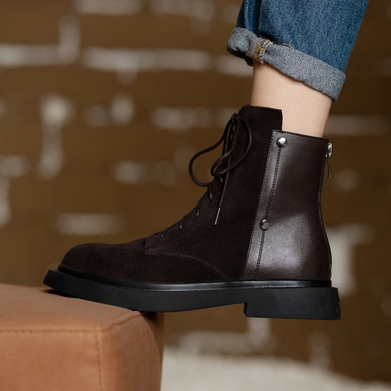 Women Winter Ankle Boots Genuine Leather Woman shoes 2020 Fashion Keep Warm Platform Round Toe Lace-up Knight Short Boots Ladies
Women Winter Ankle Boots Genuine Leather Woman shoes 2020 Fashion Keep Warm Platform Round Toe Lace-up Knight Short Boots Ladies