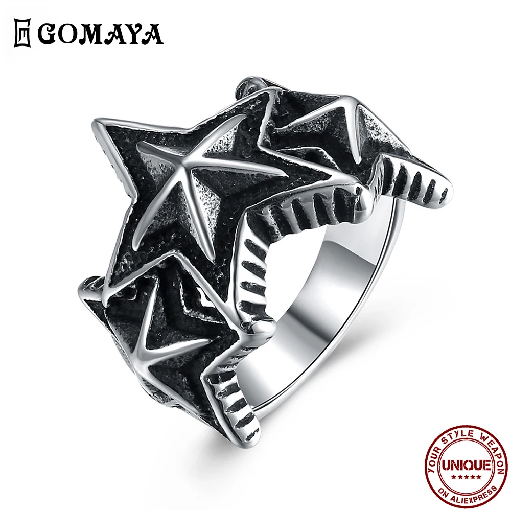 GOMAYA Big Pentacle Pentagram Style Mens Rings Titanium Steel Vintage Rock Punk Classic Fashion Party Biker Jewelry Anillos
GOMAYA Big Pentacle Pentagram Style Mens Rings Titanium Steel Vintage Rock Punk Classic Fashion Party Biker Jewelry Anillos