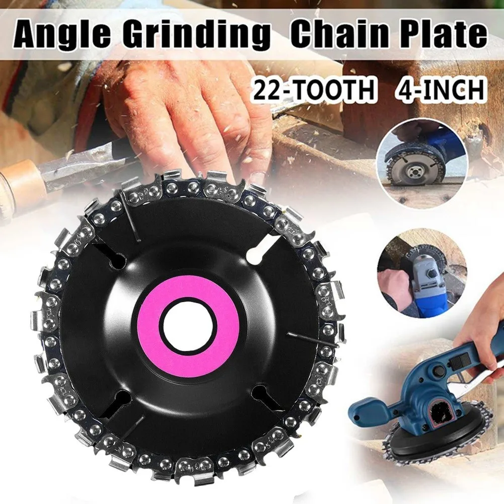 4 Inch 22 Tooth Chain Grinder Chain Saws Disc Woodworking Chain Plate Tool MultiFunctional Wood Carving Disc Angle Grinding Tool
4 Inch 22 Tooth Chain Grinder Chain Saws Disc Woodworking Chain Plate Tool MultiFunctional Wood Carving Disc Angle Grinding Tool
