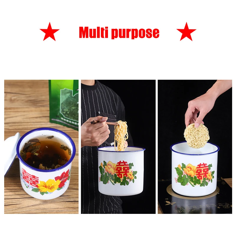 Hot Nostalgic Chinese Enamel Cup with Lid Creative Instant Noodle Bowl Large Capacity Literary Tea Mug Gift 750/1100/3000ML
Hot Nostalgic Chinese Enamel Cup with Lid Creative Instant Noodle Bowl Large Capacity Literary Tea Mug Gift 750/1100/3000ML
