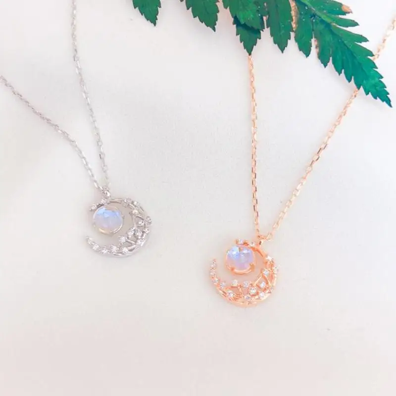 925 Sterling Silver Necklace Cute Zircon Moon and Sun Pendant Necklaces Gift for Valentine's Day 
925 Sterling Silver Necklace Cute Zircon Moon and Sun Pendant Necklaces Gift for Valentine's Day
