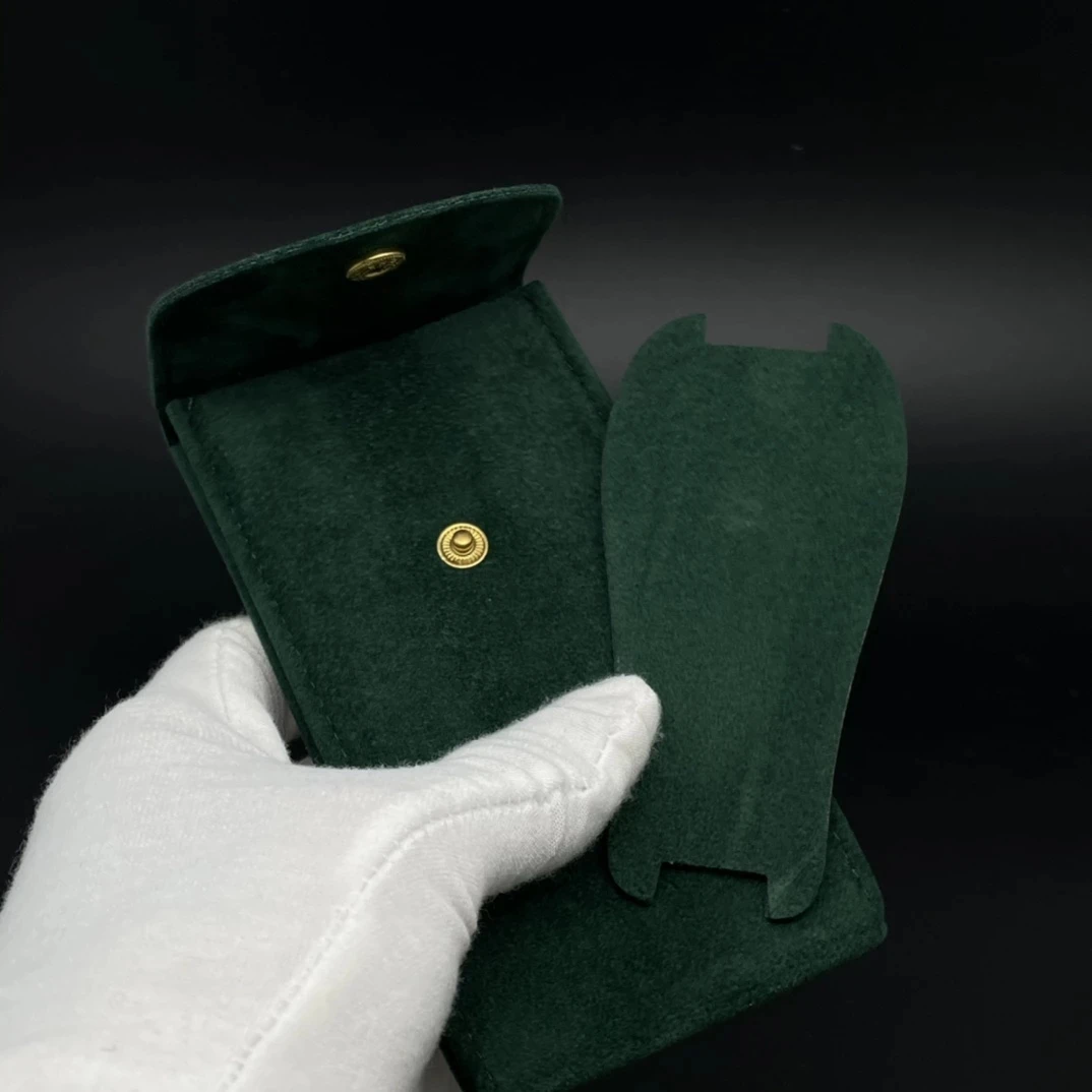 Сумка для часов Защитная фланелевая саквояж с карманами зеленого цвета GMT -