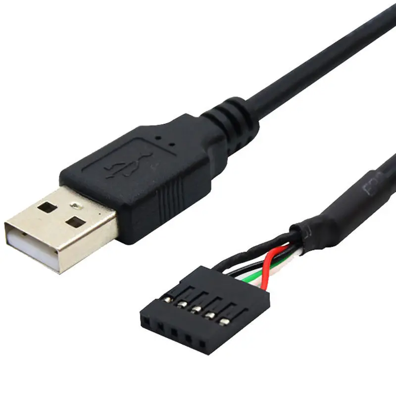 

DuPont 2.54MM terminal 5Pin to USB2.0 male data cable motherboard 5-pin to USB2.0 A male cable