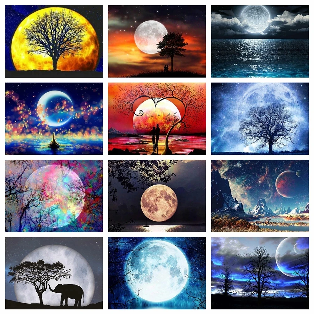 New 5D diamond painting kit set Moon night scene Cross stitch Diamand art diamant scene Series Mosaic gift
New 5D diamond painting kit set Moon night scene Cross stitch Diamand art diamant scene Series Mosaic gift
