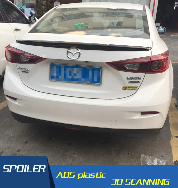 Спойлер для Mazda 3 Axela SpoilerABS материал автомобиля заднее крыло Праймер цветной