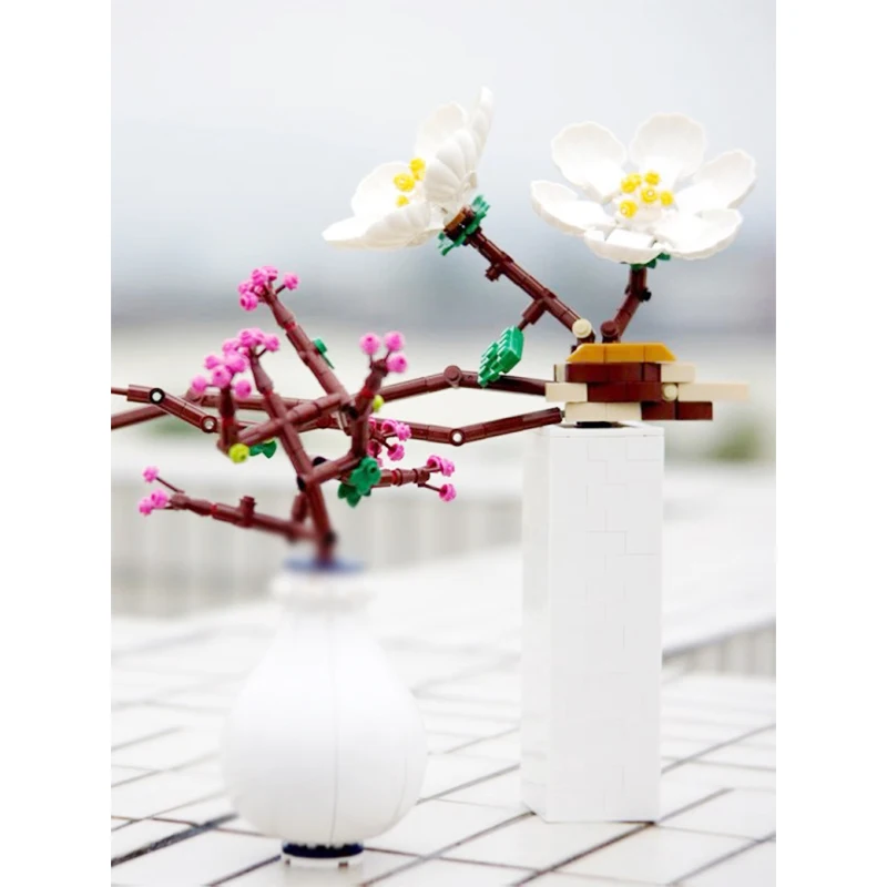 Vintage plum vase Plants Tree Vase Potted Flowers Phalaenopsis Blossom Building Blocks Bricks Accessories Model Kids Toys
Vintage plum vase Plants Tree Vase Potted Flowers Phalaenopsis Blossom Building Blocks Bricks Accessories Model Kids Toys