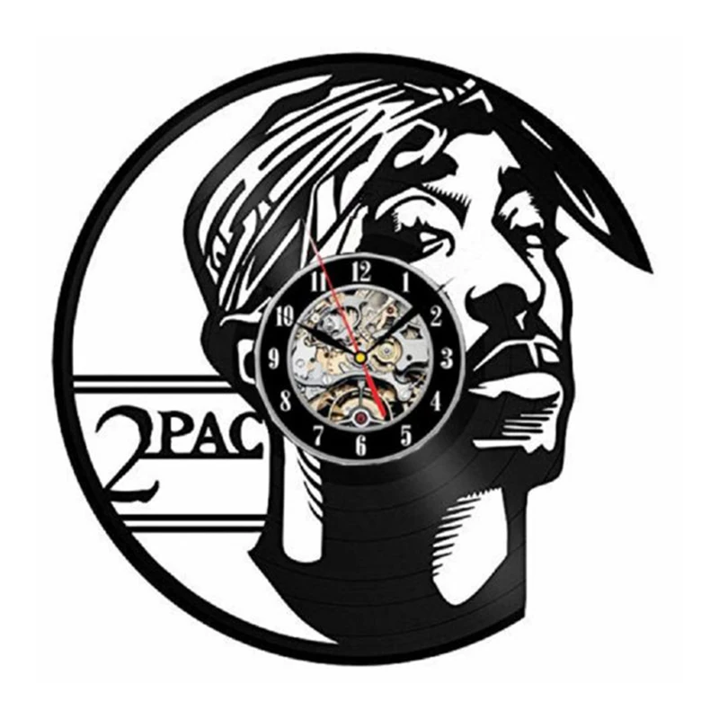 Настенные часы с виниловой пластиной 2Pac, настенные украшения для рукоделия в стиле рэп, уникальные декоративные виниловые часы 12 дюймов
Настенные часы с виниловой пластиной 2Pac, настенные украшения для рукоделия в стиле рэп, уникальные декоративные виниловые часы 12 дюймов